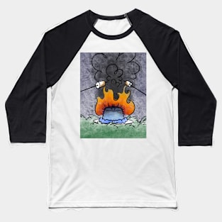 Campfire Birthday Card Baseball T-Shirt